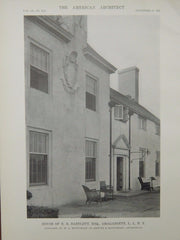 Alternate Rear View, House of E. E. Bartlett, Amagansett, NY, 1916, Lithograph. W.L. Bottomley.