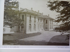 House At Bar Harbor,Maine, 1910, Lithograph. Guy Lowell.
