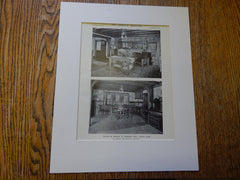House of Robert H. Johnson,ESQ., Waban, MA, Lithograph,1914. Kellogg.