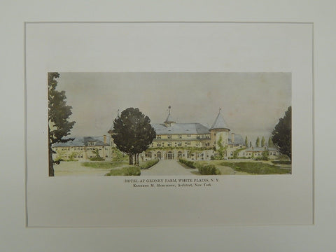 Hotel at Gedney Farm in White Plains NY, 1915. Kenneth M. Murchison. Original
