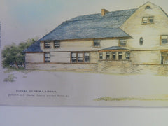 House of Mr. W.A. Barbour, Paterson, NJ, 1890. Original Plan. N.J. Charles.