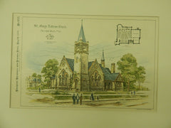 St. Mary's Lutheran Church, Silver Run, MD, 1894, Original Plan. J.A. Dempwolf.