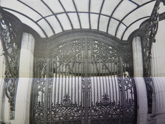 Front Door:House of Clark Estate,Riverside Dr., NY, 1901, Lithograph. Flagg.