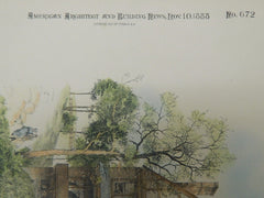House for F. H. Cloud, Walnut Hills, Cincinnati, OH, 1888, Original Plan. S. E. Des Jardins.