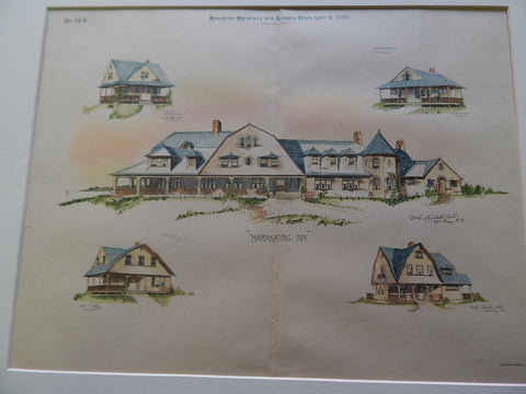 Mamakating Inn, Mamakating, NY, 1893, Original Plan. Dehli & Chamberlin.