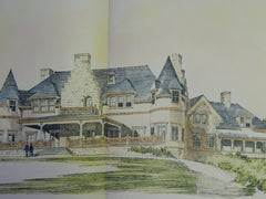 House of Prof. Alexander Graham Bell, Cape Breton, Canada, 1894. Original Plan. Cabott, Everett, & Mead.