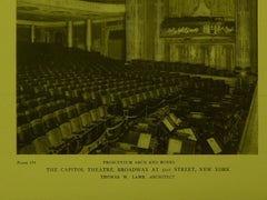 Proscenium Arch & Boxes, The Capitol Theatre, New York, NY, 1919, Lithograph. Thomas W. Lamb.
