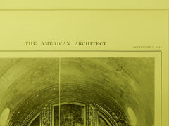 Reredos for a Church at Fall River, MA, 1914, Lithograph. Cram, Goodhue & Ferguson.