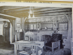 House of Robert H. Johnson,ESQ., Waban, MA, Lithograph,1914. Kellogg.