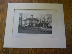 Front View:House of E.J. Bliss, Nr Chestnut Hill Reservoir, MA,1905,Litho.