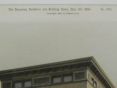 Store of A. T. Demarest & Co., Fifth Avenue, New York, NY, 1891, Gelatine Print.  Renwick, Aspinwall & Russell.