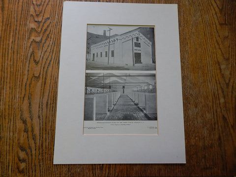 Reinforced-Concrete Stable For Robert Gair Co, Brooklyn, NY,1906,Lithograph. William Higginson.