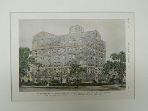 Young Women's Christian Association, Washington, DC, 1929, Original Plan. Heaton
