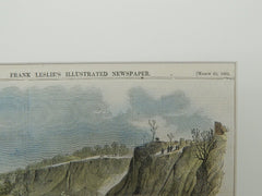 Barracks and Magazine in the Hill, 1862. Colored Illustration.