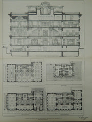 Competitive Design, Club-House of the Union Club, New York, NY, 1901, Orig. Plan. Donn Barber.