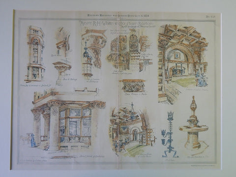 Store of Messrs. R.H. White & Co, Boston, MA, 1884. Original Plan. Peabody & Stearns