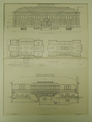 East Branch, Brooklyn Public Library, Brooklyn, NY, 1905, Original Plan. Walker & Morris.
