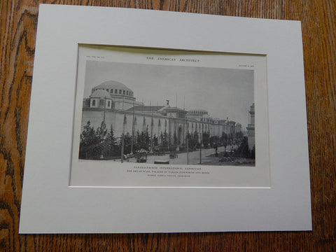 Panama-Pacific International Exposition,The Great Wall, 1915, Lithograph. Bliss & Faville.