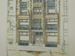 Store Building for S. E. Mayall, St. Paul, MN, 1888, Original Plan. J. Walter Stevens.