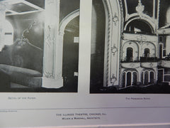 The Illinois Theatre 1, Chicago, IL, 1901,Lithograph. Wilson & Marshall.