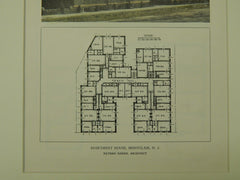 Apartment House, Montclair, NJ, 1929, Original Plan. Nathan Harris.