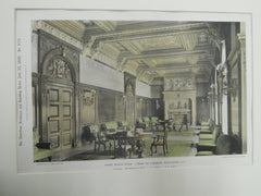 House Reading Room, Library of Congress, Washington D.C., 1893. Colored Photograph. Smithmeyer&Pelz.