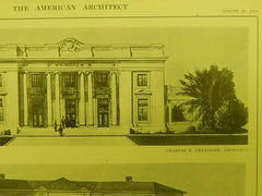 North Dakota & Kansas Bldgs., Panama-Pacific Expo, San Francisco, CA, 1914, Original Plan. Chandler & Reimer.