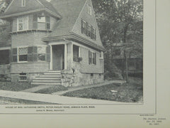 Two Houses on Peter Parley Road, Jamaica Plain, MA, 1902, Lithograph. J. C. Fowler and Junius H. Morse.