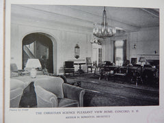 The Christian Science Pleasant View Home,Concord, NH, 1928,Lithograph. Bowditch.