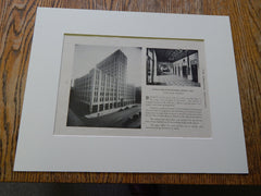 Detroit Free Press Building, Detroit, Michigan,1926, Lithograph. Albert Kahn.