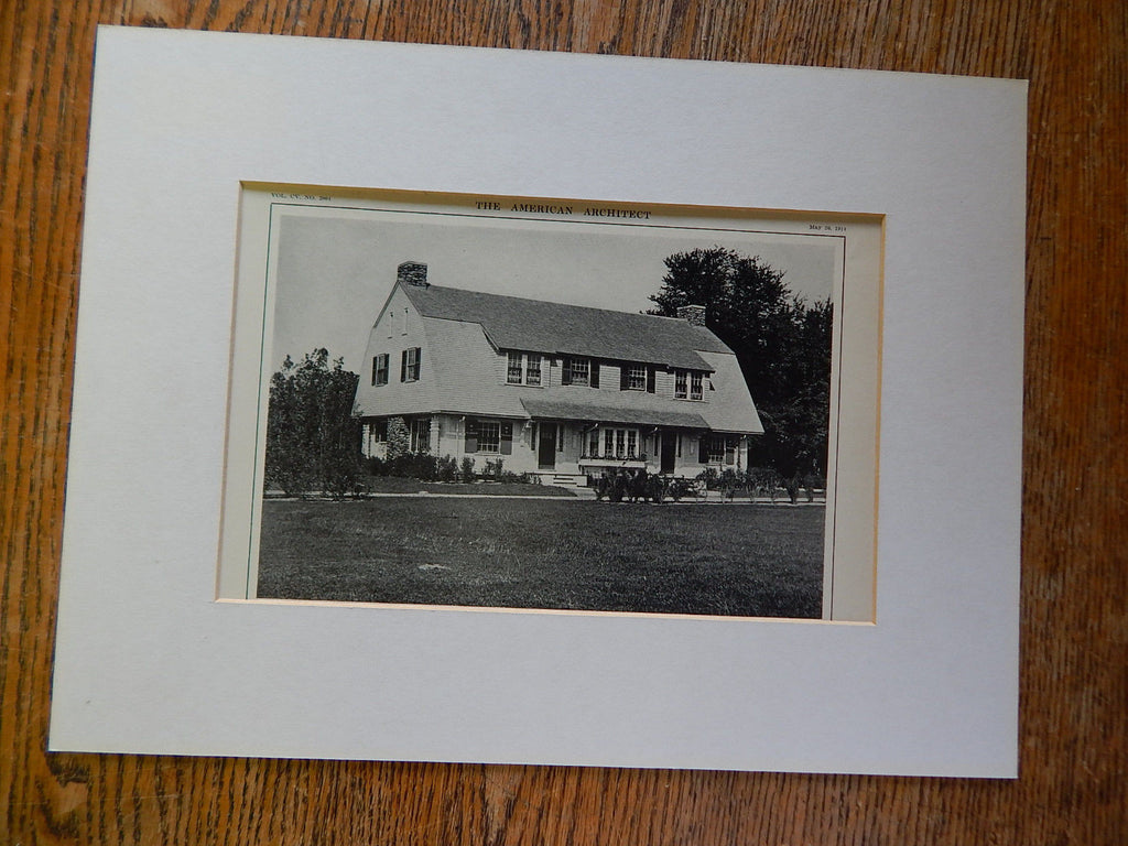 Gardener's and Chauffeur's Cottage, Estate of E. Kent Swift, Whitinsville, MA, 1914. Loring & Leland.