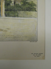 James Russel Lowell Memorial Gates, Cambridge, MA, 1902. Original Plan.