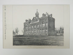 Our Mother of Sorrows Schoolhouse, Philadelphia, PA, 1888, Lithograph. J.J. Deery.