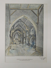 Interior of St. John's Church, Boulder, CO, 1901, Original Plan. H. M. Congdon & Son.