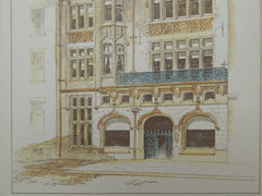The Logan Offices for R. Pearsall Smith, Philadelphia, PA, 1888, Original Plan. Cope & Stewardson.