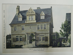 House of Julius Melchers, Esq., Detroit, MI, 1899. Colored Photograph. Donaldson & Meier.