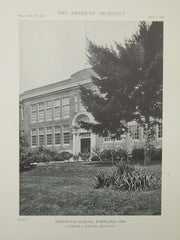 Fernwood School, Portland, OR, 1918, Lithograph. Lawrence & Holford.