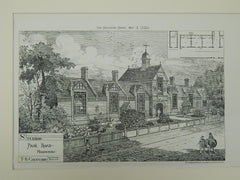 Studios in Park Road, Hampstead, England, 1880. Original Plan