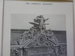 Grand Central Station: Detail, New York City, NY, 1915. Lithograph. Warren & W.