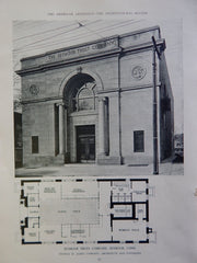 Seymour Trust Company, Seymour CT, 1924, Lithograph, Thomas M. James Co.