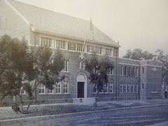 High School (Wilmington District),Los Angeles,CA,1914,Lithograph. Allison & Allison.
