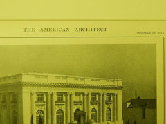 Exterior & Garden, A. B. Spreckels House, San Francisco, CA, 1914, Lithograph. G. A. Applegarth.