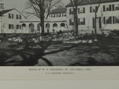 House of W. H. Dickinson, Jr., Columbus, OH, 1929, Lithograph. R.G. Hanford.
