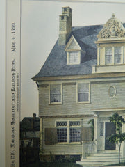 House of Julius Melchers, Esq., Detroit, MI, 1899. Colored Photograph. Donaldson & Meier.