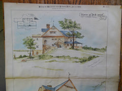 House at "Dellwood" for Mr. Barnum, St. Paul, MN, 1885, OrigPlan. Cass Gilbert.