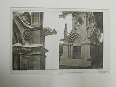 Details, De La Montagna Mausoleum, Cypress Lawn Cemetery, San Francisco,CA,1902.