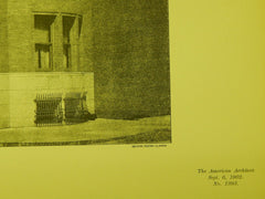 House of Wm. Power Wilson, Boston, MA, 1902, Lithograph. J. Ph. Rinn.