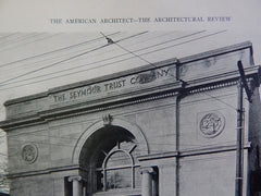 Seymour Trust Company, Seymour CT, 1924, Lithograph, Thomas M. James Co.