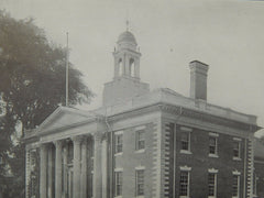 Town Hall, Lenox, MA, 1906, Lithograph. Harding & Seaver.