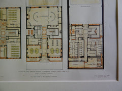 Plans of the Speyer School, Lawrence St., NY, NY, 1906, Original Plan. Josselyn.